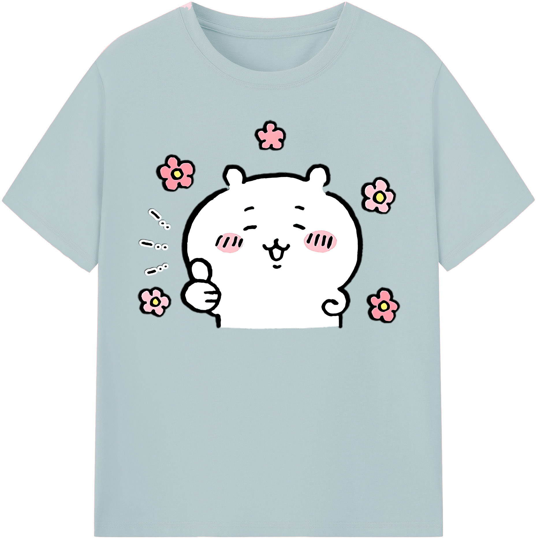 （画像用） ちいかわ ちいかわ Chii-kawa chiikawa 綿100％半袖Tシャツ（フロントプリント）